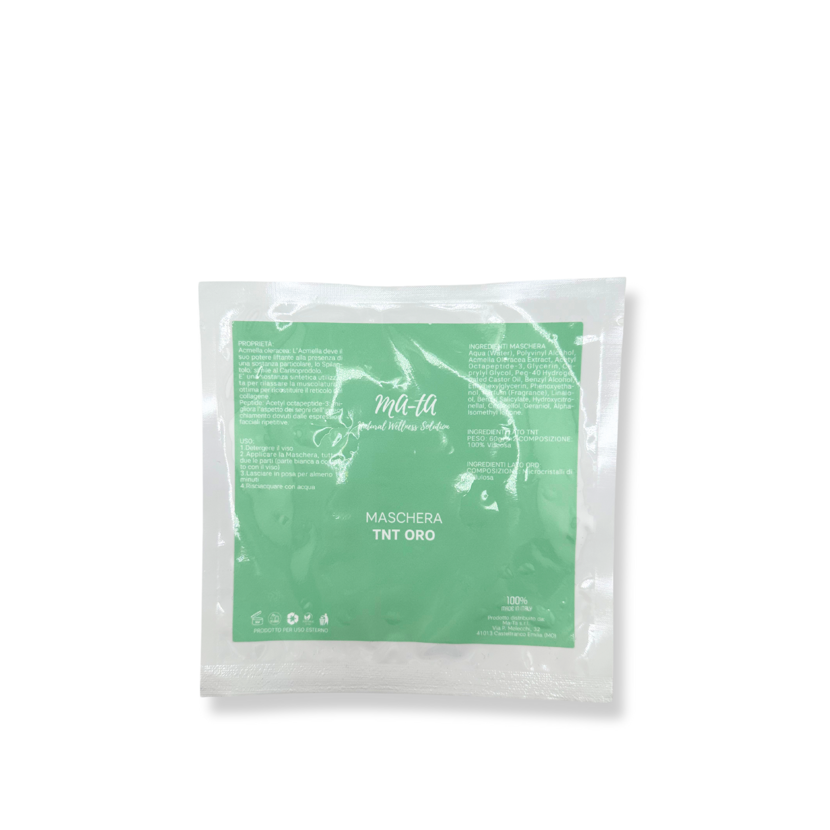 Maschera in TNT oro effetto Botox - like